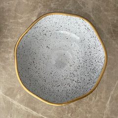 Gold Blossom Serving Bowl
