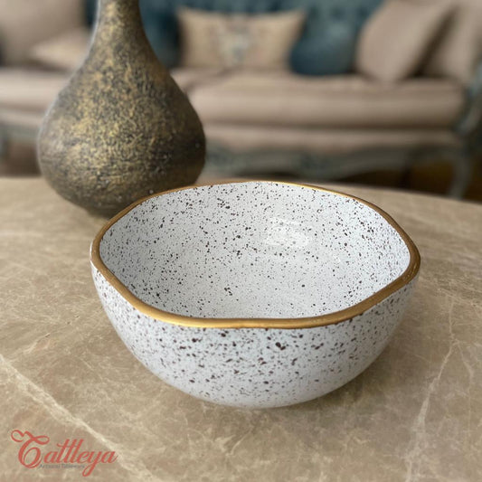 Gold Blossom Serving Bowl