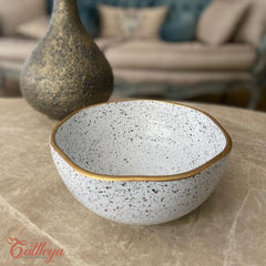 Gold Blossom Serving Bowl